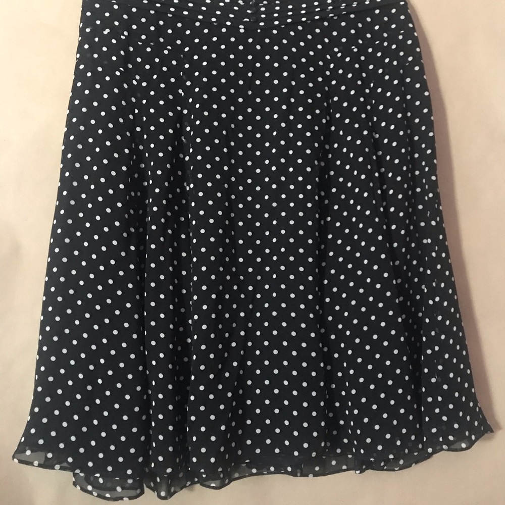 Black and white polka dot skirt